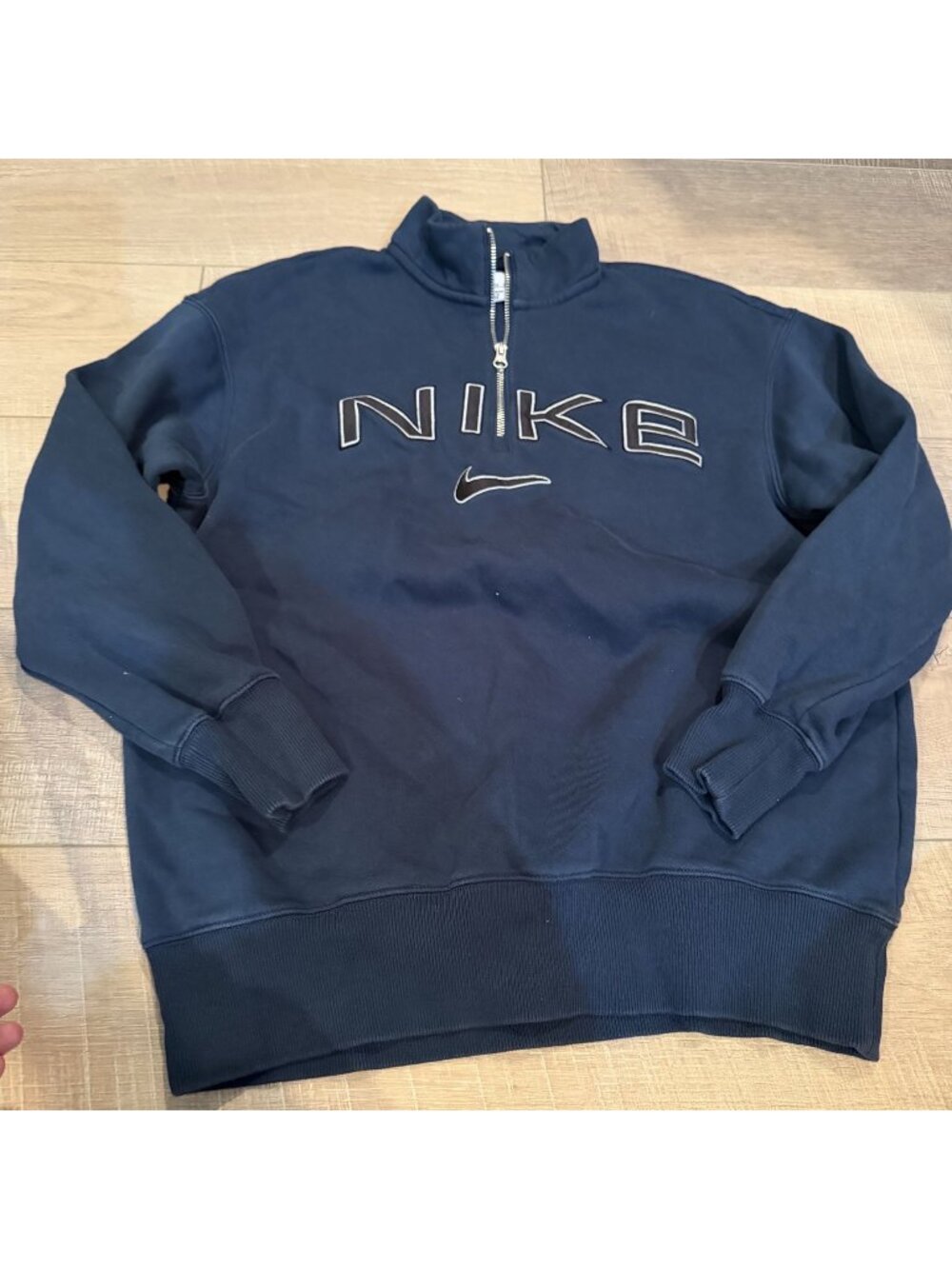 Nike Womens Blue 3/4 Zip up Sweatshirt XS